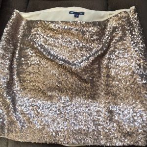 Gold sequin skirt